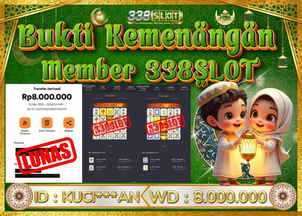 338SLOT JACKPOT GAME JUDI PGSOFT INDONESIA! Rp 8.000.000 - LUNAS!!!