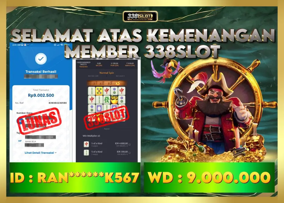 338SLOT JACKPOT GAME JUDI PG SOFT RESMI! Rp 9.000.000 - LUNAS!!!