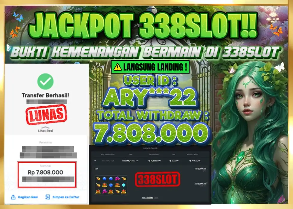 338SLOT JACKPOT GAME JUDI PGSOFT ASLI NO.1! Rp 7.808.000 - LUNAS!!!