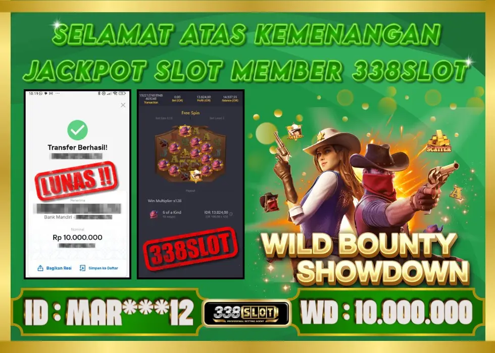 338SLOT JACKPOT GAME JUDI ONLINE! Rp 10.000.000 - LUNAS!!!