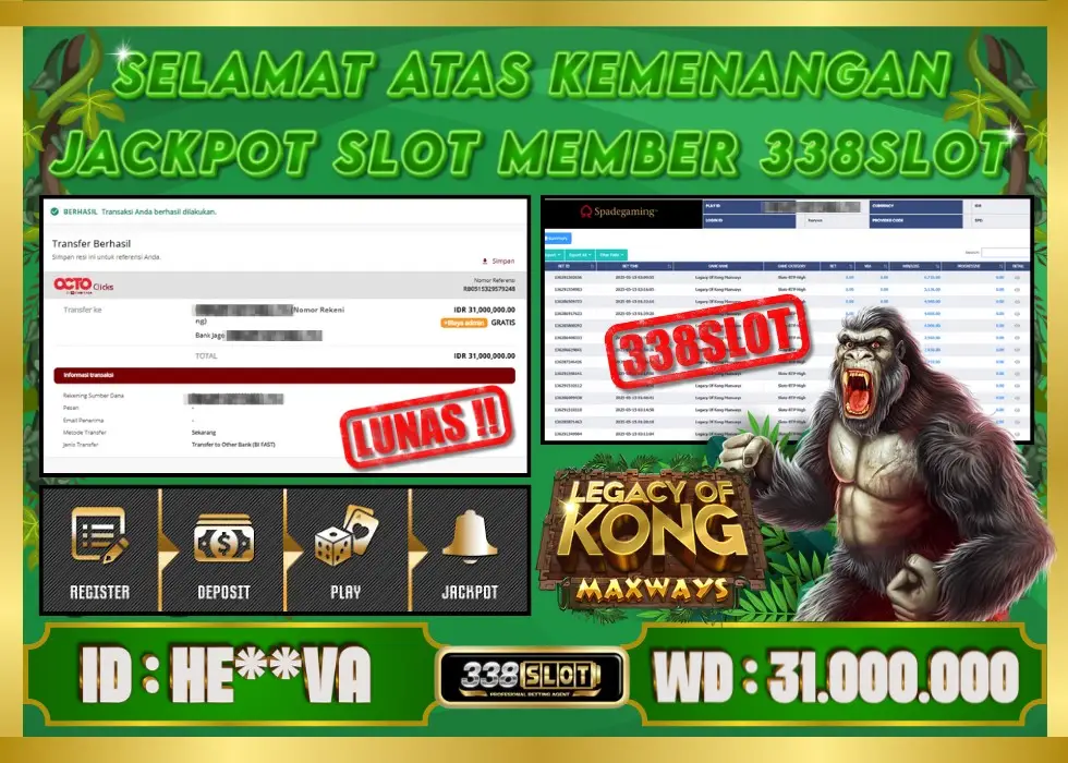 338SLOT JACKPOT GAME JUDI PGSFOT PASTI MAXWIN! Rp 8.389.000 - LUNAS!!!