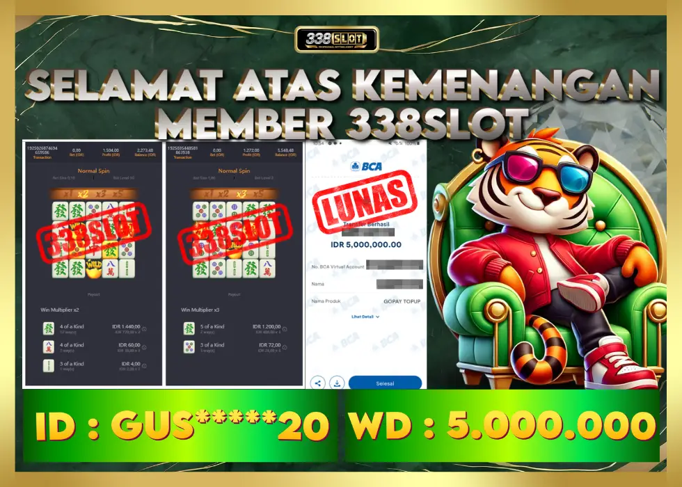 338SLOT JACKPOT GAME JUDI PGSOFT MAXWIN 2025! Rp 5.000.000 - LUNAS!!!
