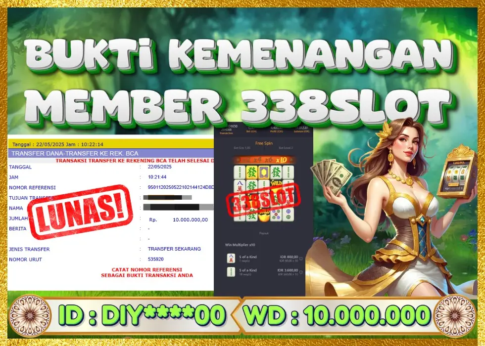 338SLOT JACKPOT GAME JUDI PGSOFT NO.1! Rp 10.000.000 - LUNAS!!!