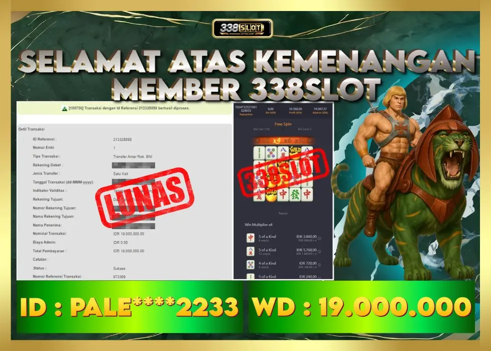 338SLOT JACKPOT GAME PGSOFT MAXWIN 2025! Rp 19.000.000 - LUNAS!!!