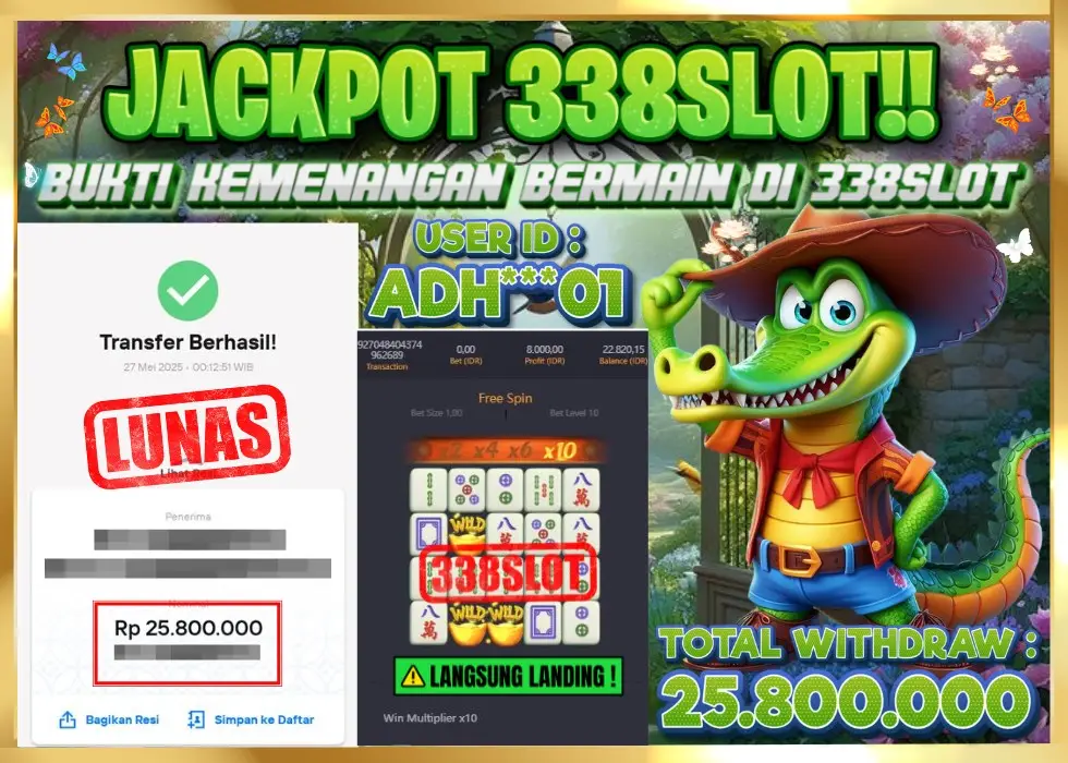 338SLOT JACKPOT GAME PGSOFT TERMAXWIN 2025! Rp 25.800.000 - LUNAS!!!