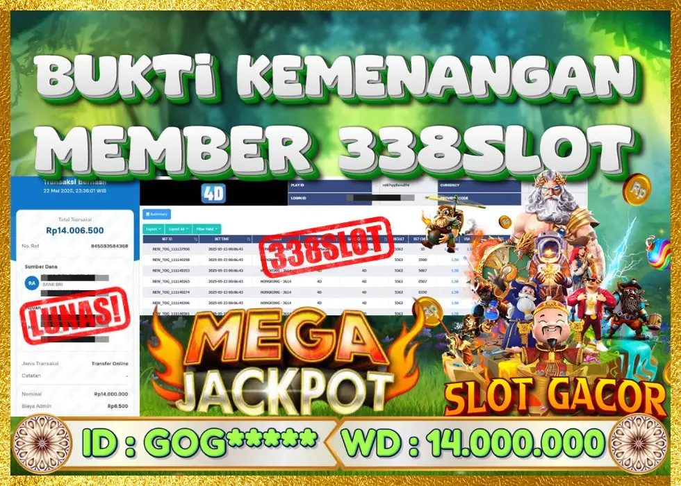 338SLOT JACKPOT GAME JUDI PGSOFT TERMURAH! Rp 14.000.000 - LUNAS!!!
