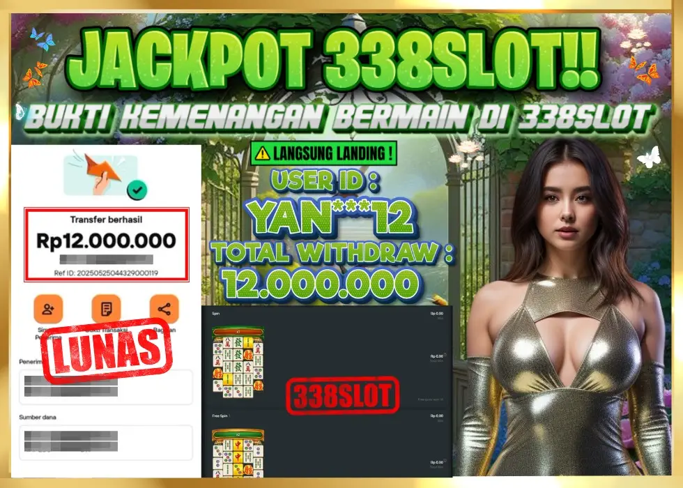 338SLOT JACKPOT GAME JUDI PGSOFT PALING JAYA! Rp 12.000.000 - LUNAS!!!