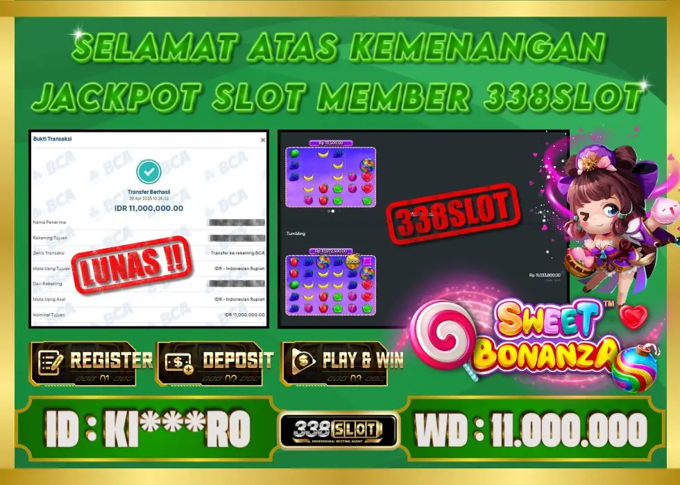 338SLOT JACKPOT GAME SLOT BONANZA GACOR! Rp 11.000.000 - LUNAS!!!