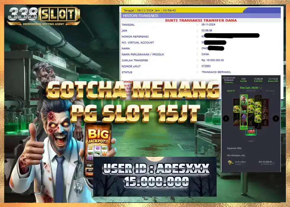 338SLOT JACKPOT SLOT ZOMBIE OUTBREAK Rp 15.000.000 - LUNAS!!!