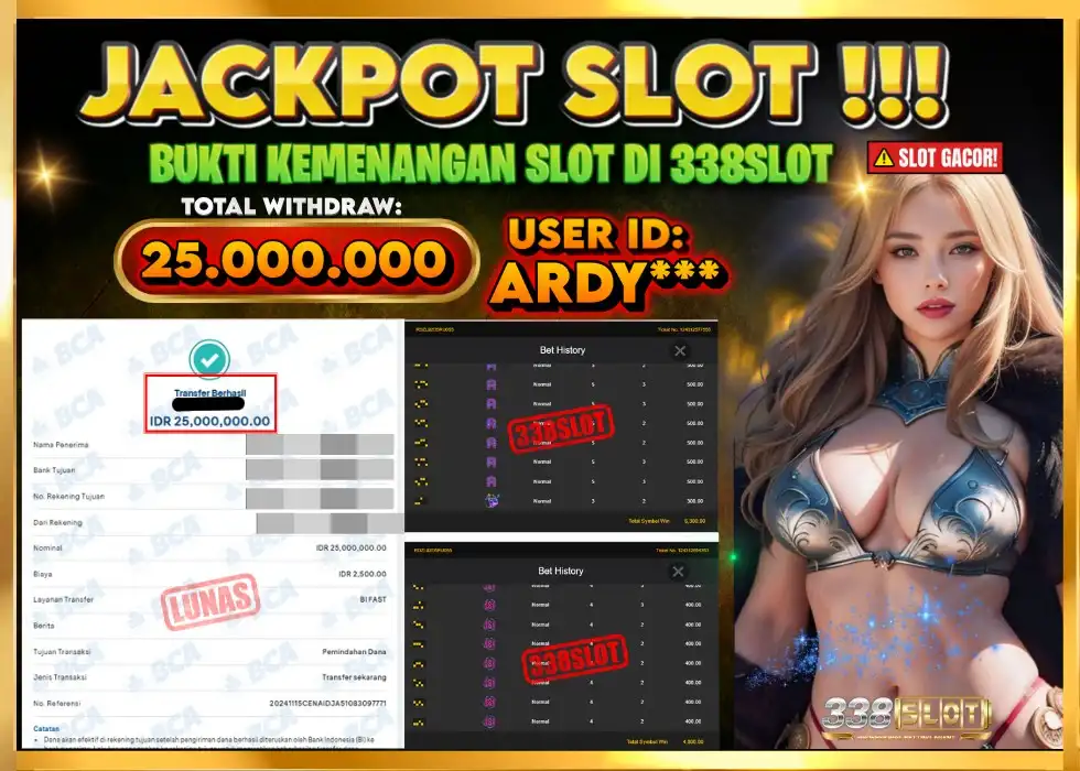 338SLOT JACKPOT GAME SLOT PALING BESAR! Rp 25.000.000 - LUNAS!!!