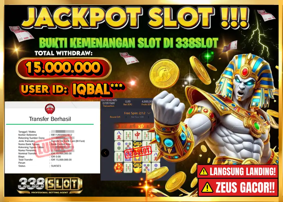 338SLOT JACKPOT GAME MAHJONG PASTI KAYA! Rp 15.000.000 - LUNAS!!!
