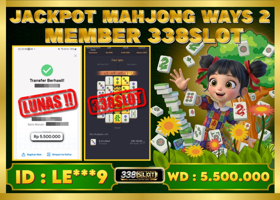 338SLOT JACKPOT GAME JUDI PG SOFT MAHJONG WAYS 2 GACOR! Rp 5.500.000 - LUNAS!!!