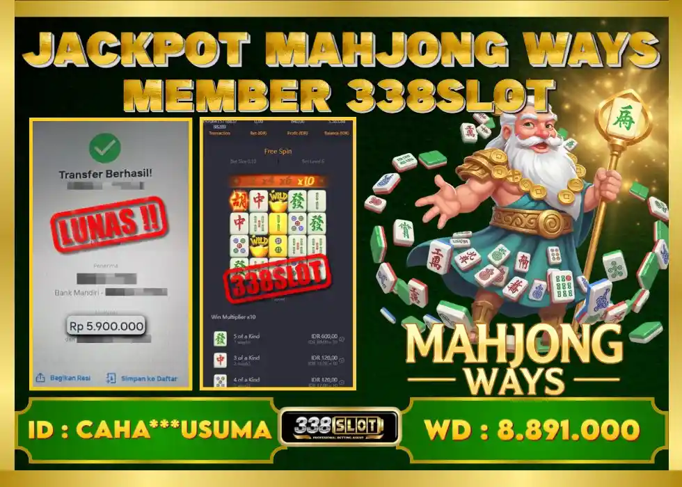 338SLOT JACKPOT GAME JUDI PG SOFT MAHJONG WAYS PALING GACOR! Rp 5.900.000 - LUNAS!!!