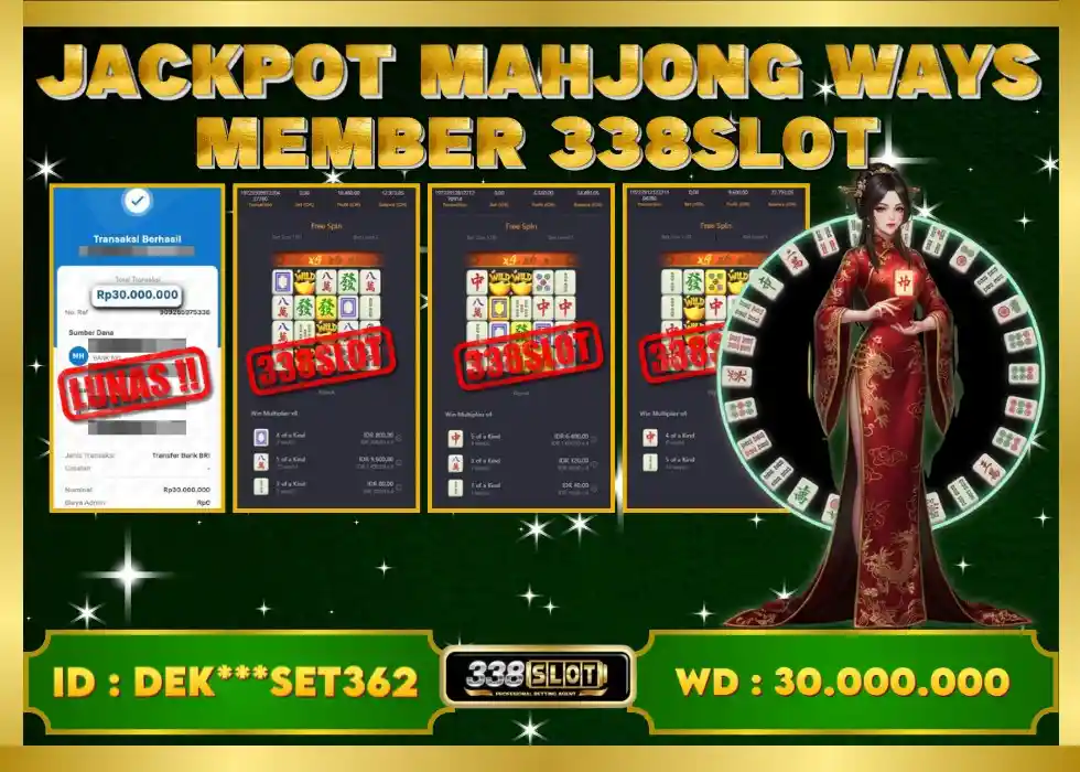 338SLOT JACKPOT GAME JUDI GAMPANG WD MAHJONG WAYS 2025! Rp 30.000.000 - LUNAS!!!