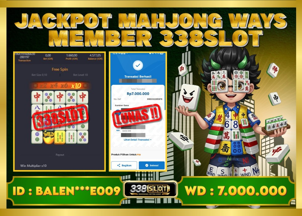 338SLOT JACKPOT GAME JUDI MAHJONG WAYS PAST JACKPOT! Rp 7.000.000 - LUNAS!!!