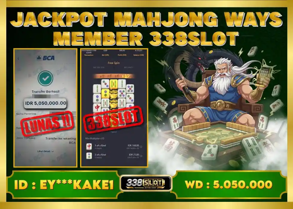 338SLOT JACKPOT GAME JUDI PG SOFT RESMI DAN TERBAIK! Rp 5.050.000 - LUNAS!!!