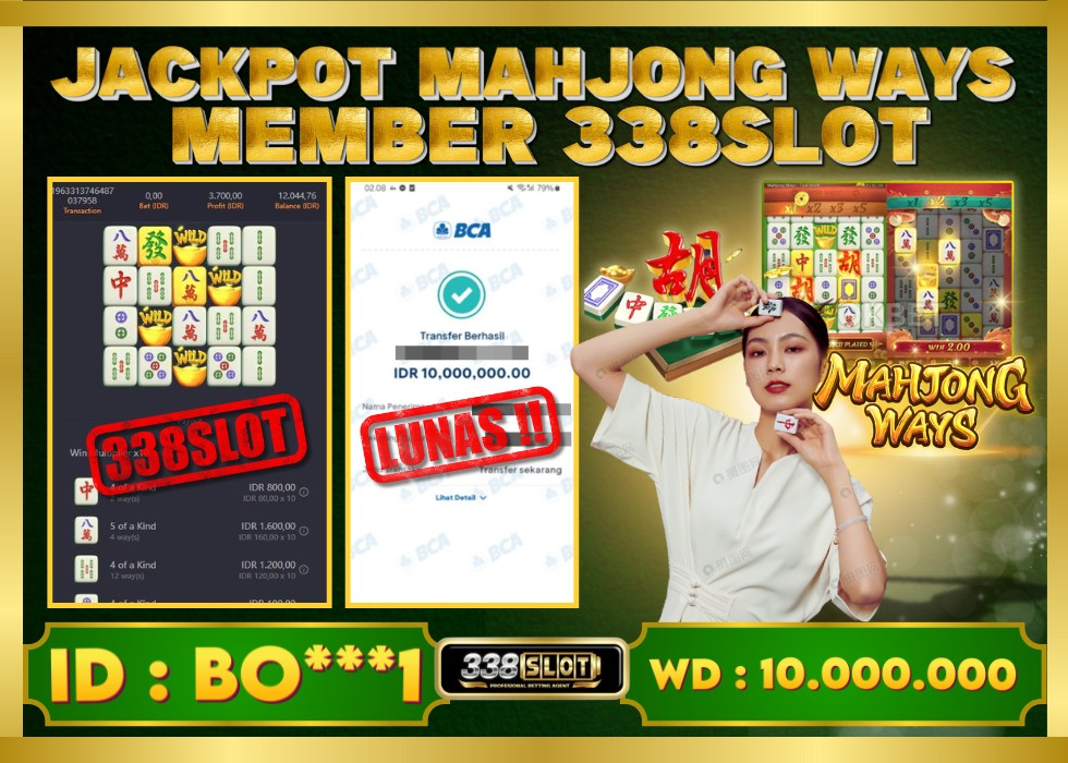 338SLOT JACKPOT GAME JUDI PG SOFT TERPERCAYA NO.1! Rp 10.000.000 - LUNAS!!!