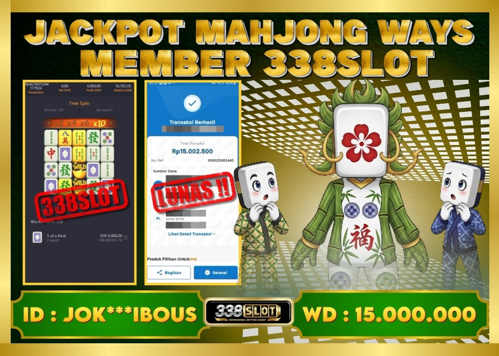 338SLOT JACKPOT GAME JUDI PGSOFT MAHJONG WAYS RESMI! Rp 15.000.000 - LUNAS!!!