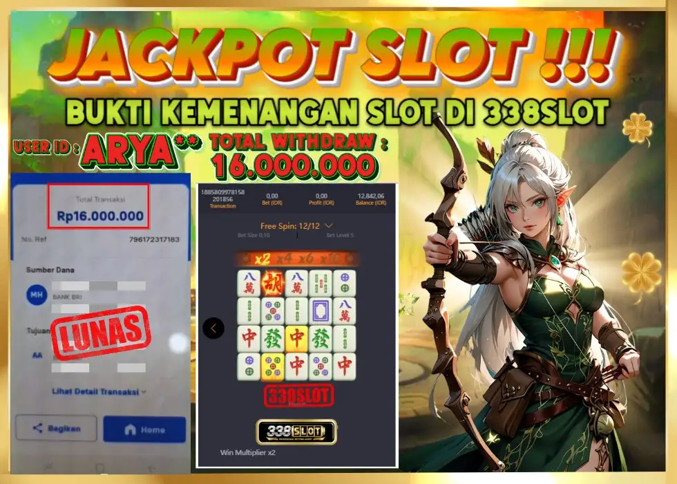 338SLOT JACKPOT GAME PGSOFT PASTI CUAN BESAR! Rp 16.000.000 - LUNAS!!!