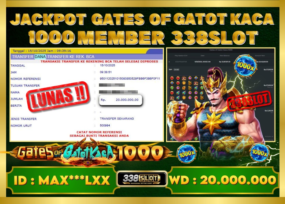 338SLOT JACKPOT GAME JUDI PRAGMATIC PLAY RESMI DAN TERBAIK! Rp 20.000.000 - LUNAS!!!