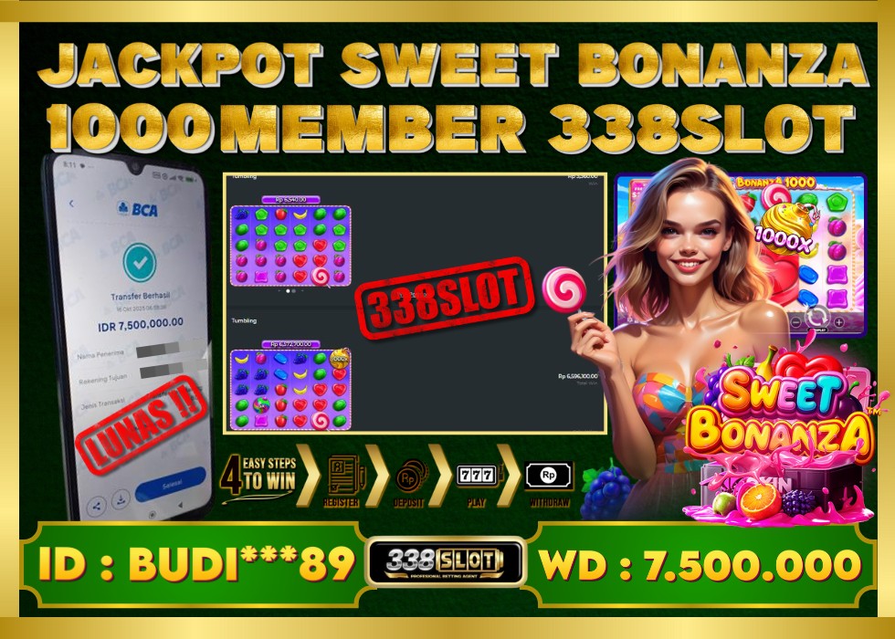 338SLOT JACKPOT GAME JUDI PG SOFT RESMI DAN TERBAIK! Rp 7.500.000 - LUNAS!!!