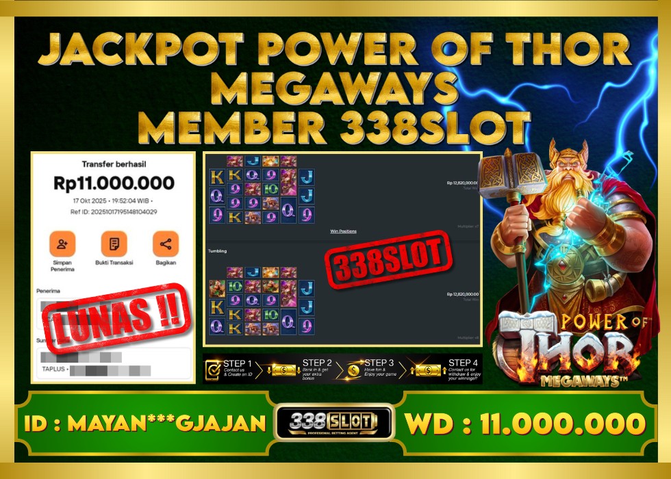 338SLOT JACKPOT GAME JUDI PRAGMATIC PLAY RESMI DAN TERBAIK! Rp 11.000.000 - LUNAS!!!