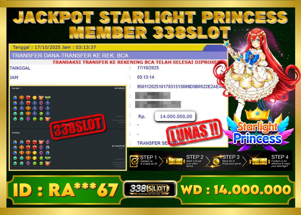 338SLOT JACKPOT GAME JUDI PRAGMATIC PLAY RESMI DAN TERBAIK! Rp 14.000.000 - LUNAS!!!