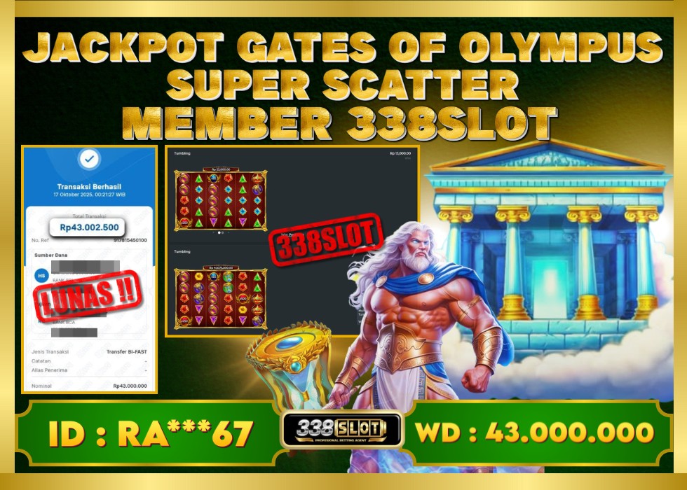 338SLOT JACKPOT GAME JUDI PRAGMATIC PLAY RESMI DAN TERBAIK! Rp 43.000.000 - LUNAS!!!