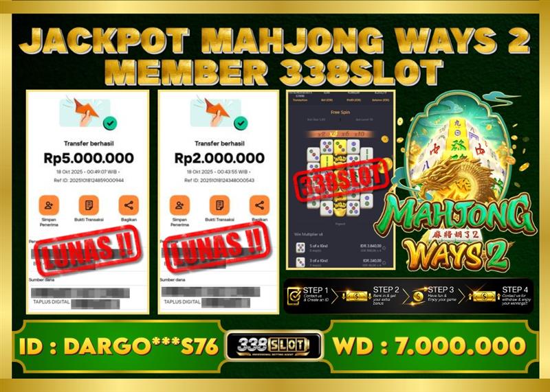 338SLOT JACKPOT GAME JUDI PG SOFT RESMI DAN TERBAIK! Rp 7.000.000 - LUNAS!!!